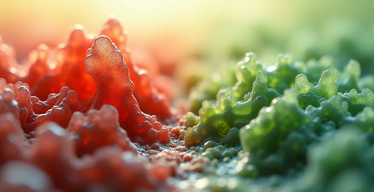 Makroaufnahme einer Transformation von Unzufriedenheit zu Loyalität